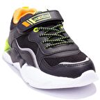 Pepino 1424 Siyah Turuncu Ortopedik Günlük Kız Çocuk Spor Ayakkabı