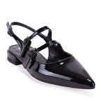 Dagoster DZA07-72561 Siyah Rugan Topuklu Klasik Kadın Ayakkabı