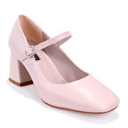 Dagoster DZA07-1006085 Bej Klasik Topuklu Kadın Ayakkabı