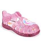 Igor S10341 Tobby Unicornio Fuşya Şeffaf Ortopedik Günlük Kız Çocuk Sandalet
