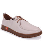 Dagoster DZA07-12981124 Ekru Ortopedik Günlük Deri Kadın Ayakkabı