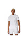 Asics 2041A348 Court Graphic Ss Top Beyaz Erkek T-Shirt