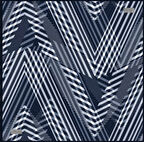 La Boutique Tivil İpek Eşarp 2109 - 05 Lacivert Karışık Desen