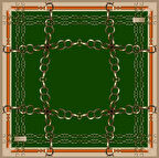 La Boutique Tivil İpek Eşarp 2129 - 09 Yeşil Karışık Desen