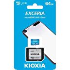 KIOXIA 64GB EXCERIA MICRO SDHC UHS-1 C10 100MB/sn