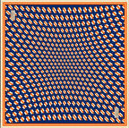 La Boutique Tivil Saf İpek Eşarp 235402 - 49027 Mavi Karışık Desen