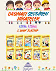1. Sınıf Okumayı Sevdiren Renkli Resimli Hikayeler 4 - 10 Kitap