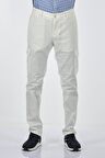 Gualtıero Kargo Cepli Normal Bel Lastikli Ekru Erkek Pantolon 22101056