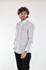Polo Düz Yaka Uzun Kollu Beyaz Erkek Gömlek BK-311003
