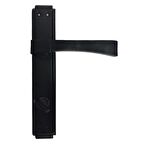 Hira Babil Gül Mat Siyah Kapı Kolu Alüminyum Wc