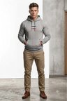 kapüşonlu gri Erkek Sweatshirt Gri / S