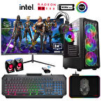 Xaser Xsr930 i5 4590 16GB Ram 1TB M.2 NVMe SSD 8GB RX580 Ekran Kartı 24" Curved Oyuncu Bilgisayarı