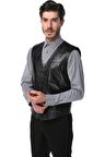 DERİCLUB 2145 Gerçek Deri Erkek Yelek