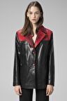 DERİCLUB WM043 VEJETAL Gerçek Deri Kadın Ceket