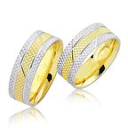 Harem Altın Sarı Beyaz Altın Alyans 4601-2