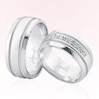 Harem Altın Beyaz Taşlı Altın Alyans 4604