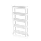 RAFTY 5 KATLI TEKERLEKLİ SEPET ORGANİZER DÜZENLEYİCİ RAF ÜNİTESİ 465X145X850MM (4604)
