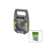 2İN1=MİNİ FAN - FENER USB ŞARJ 2 KADEME HIZ LAMBA=4 FONKSİYON - 10W SU GEÇİRMEZ TAŞIMA KULP MİNİ VANTİLATÖR GS-265 (4604)