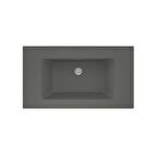 Real Stone ZENITH 80 Etajerli Gri Granit Banyo Lavabosu 80x45