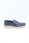 Freefoot 226825 Erkek Casual Ayakkabı - Lacivert Croco Deri