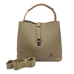 SİA ÇANTA Orijinal Just&Polo Çanta , El & Çapraz Askılı , Üç Ayrı Bölmeli Fermuarlı Orta Ve Gizli Göz , Arka Cep , Kabartma Yazı Baskılı Örgü Kemer Askılı Kadın Çanta