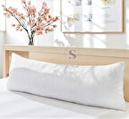 KREM ÖRGÜ İSKANDİNAV UZUN YASTIK 40X100 ( İÇİ DOLGULU)