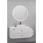 Fantasia 115 Cm Beyaz Lavabolu Banyo Dolabı