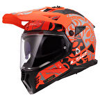 LS2 PIONEER 2 RANGI MAT TURUNCU KASK