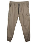 Kargo Cepli Büyük Beden Likralı Jogger Pantolon