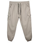 Kargo Cepli Büyük Beden Likralı Jogger Pantolon