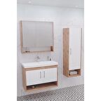 Samba 80 Cm Banyo Dolabı - Boy Dolap Dahil