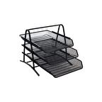 Globox Metal Evrak Rafı 3'Lü Siyah 6259