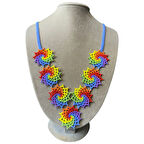 Uretti - Özlem 9422 0405 El Yapımı Renkli Uzun Kum Boncuk Kolye