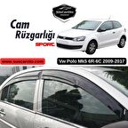 Vw Polo Mk5 6R-6C 2009-2017 Uyumlu Mugen Cam Rüzgarlığı Seti Piano Black 4'lü İthal