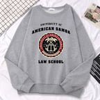 Basit moda bayan kazaklar amerikan Samoa üniversitesi hukuk okul baskı Hoody yumuşak polar ka