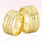 Sarı Şeritli Altın Alyans 4702