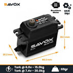 Savox SB2271SG-BE Black Edition Digital Servo Brushless Motor High Voltage Çelik Dişli