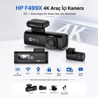 Hp F499x 4k Wdr Araçiçi Ön + Arka Kamera (Distribütör Garantili)