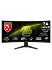 MSI 34 MAG 346CQ 3440x1440 (UWQHD) 21:9 CURVE 1500R VA 180HZ 1MS (MPRT) FREESYNC PREMIUM GAMING MONITOR