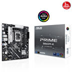 ASUS PRIME B860M-K Intel B860 LGA1851 DDR5 8800 DP HDMI Çift M2 USB3.2 AURA RGB 2.5Gbit LAN mATX)