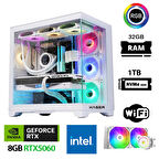Xaser Sword X160 i7 12700KF 32GB Ram 1TB M.2 NVMe SSD 8GB RTX5060 Sıvı Soğutmalı Oyuncu Bilgisayarı