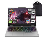 Lenovo LOQ Ryzen 7-250 48 -GBDDR5 1 TBSSD RTX5050 (8GB-100W-GDDR7) 15.6" FHD 144Hz Windows 11 Home + HMF Sırt Çantası 83JG006ATRHMF34
