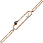 18 Ayar Altın Pırlanta Uğur Böceği Ve Kelebek Kolye 47233-2