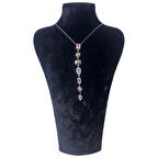 Uretti - Melik 9215 Yedi Element Taşlı Çelik Y Kolye  