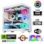 Xaser Sword X90 Ryzen 5 5600 32GB Ram 1TB M.2 NVMe SSD 6GB RTX3050 Sıvı Soğutmalı Oyuncu Bilgisayarı