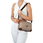 Silver Polo  Kadın Çapraz Çanta 1094-47395 SILVER POLO ÇAPRAZ Kadın ÇANTASI M178 KOYU BEJ-MAT KAHVE