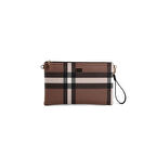 Silver Polo  Kadın Portföy Çantası 1034-47408 SILVER POLO CLUTCH MK85 KOYU KAHVE-MAT KAHVE