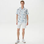 Nautica Erkek Beyaz Keten Bermuda