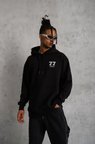 Desenli Kadın Günlük Stil Siyah Dark Edition Soyut Kapüşonlu Sweatshirt