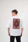 Baskılı Unisex Günlük Stil Beyaz Arktik Seri Minimal Oversize Tişört